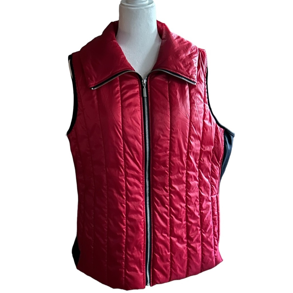 Zenergy by Chico’s Quilted Puffer Vest - Size 3 ( Women’s Size  XL ) Red & Black